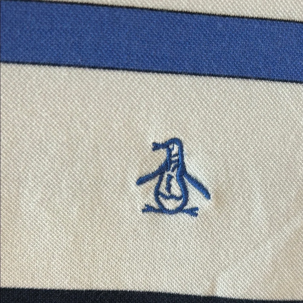 Original Penguin Polo Shirt in Blue and Red Stripes - Picture 4 of 5